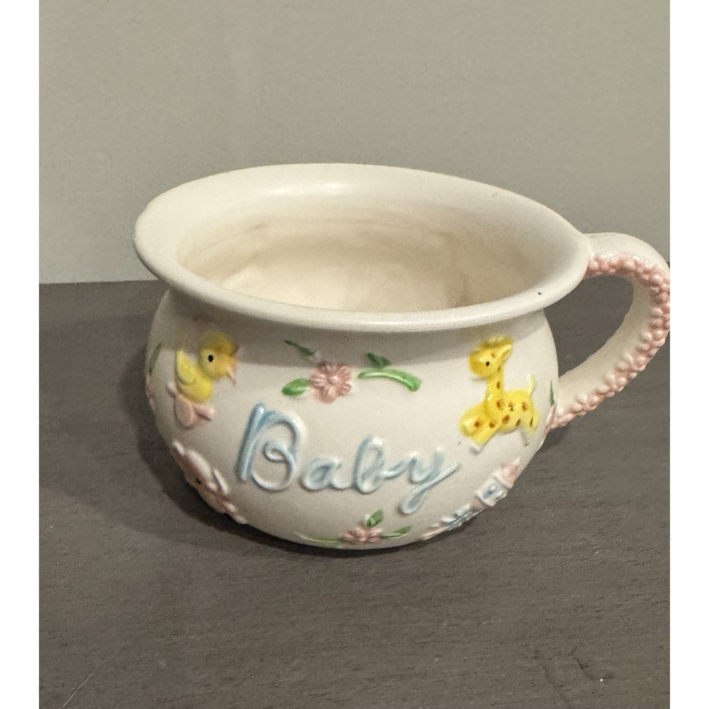 Vintage Napcoware Ceramic Baby Planter Shower Decoration Nursery C-7130